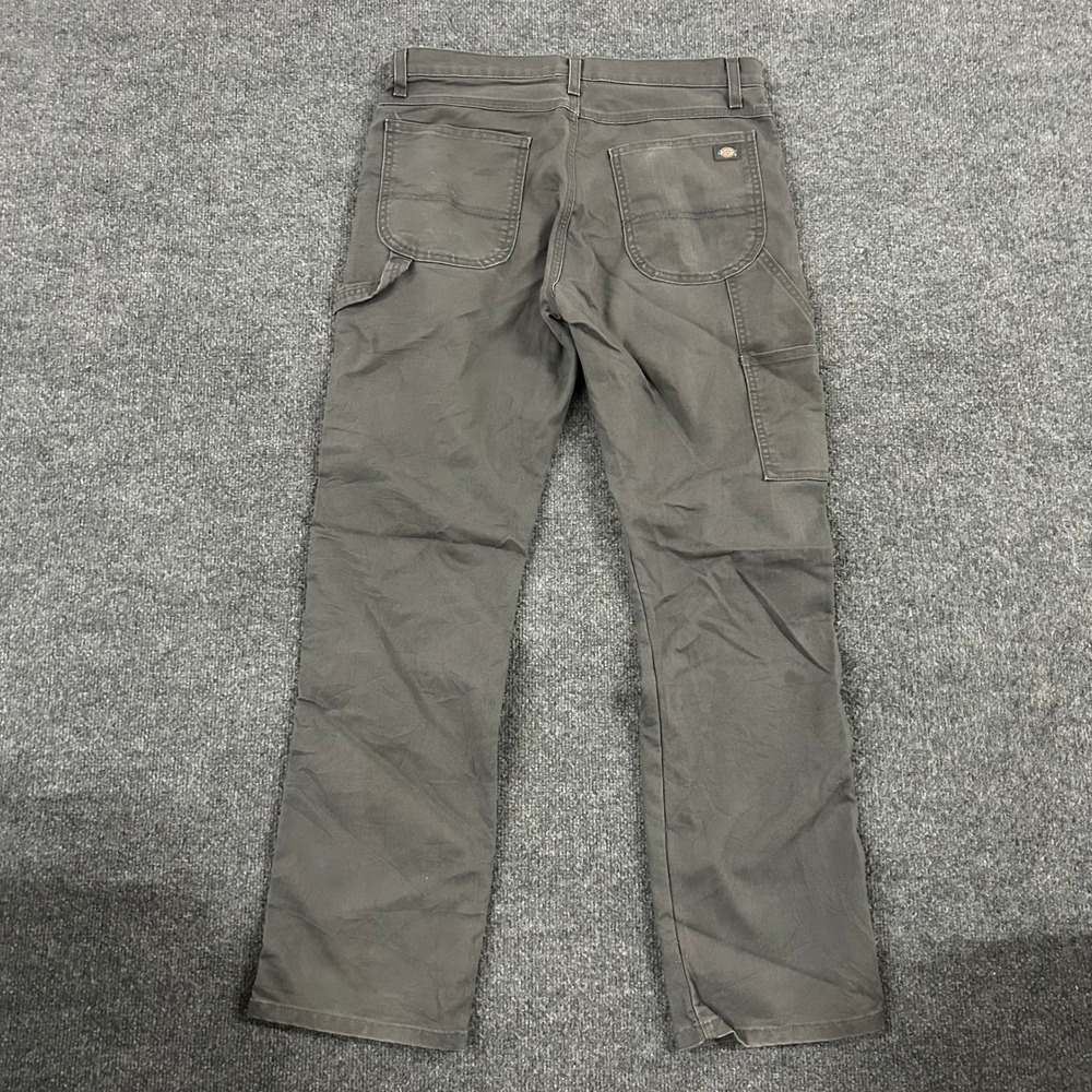 Dickies Pants Mens Size 32x32 Gray Flex Carpenter Straight Leg Workwear Utility - Picture 8 of 9